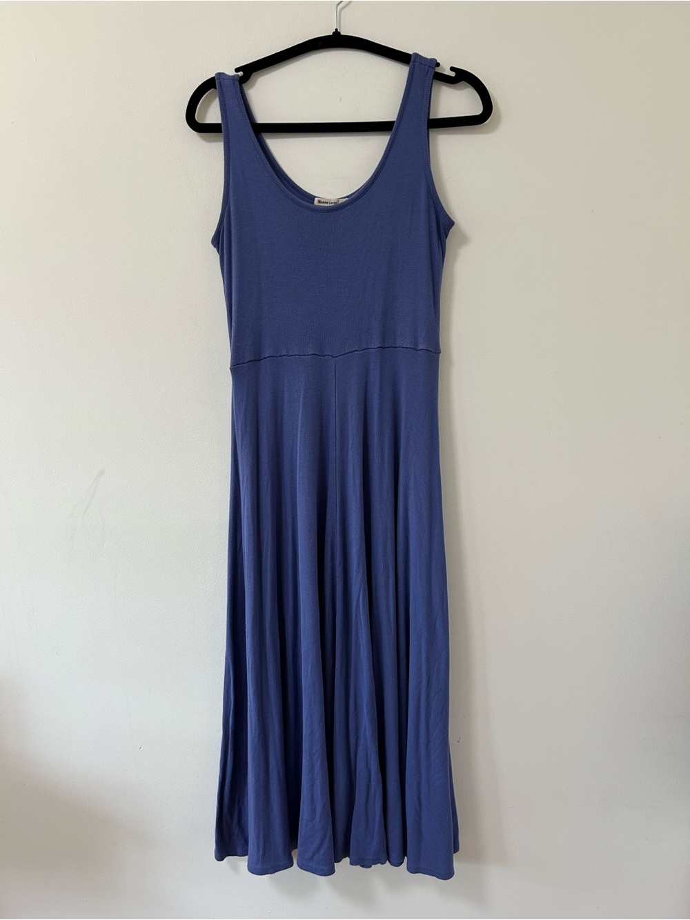 Marine Layer Periwinkle Scoop-Neck Maxi Dress ribbed